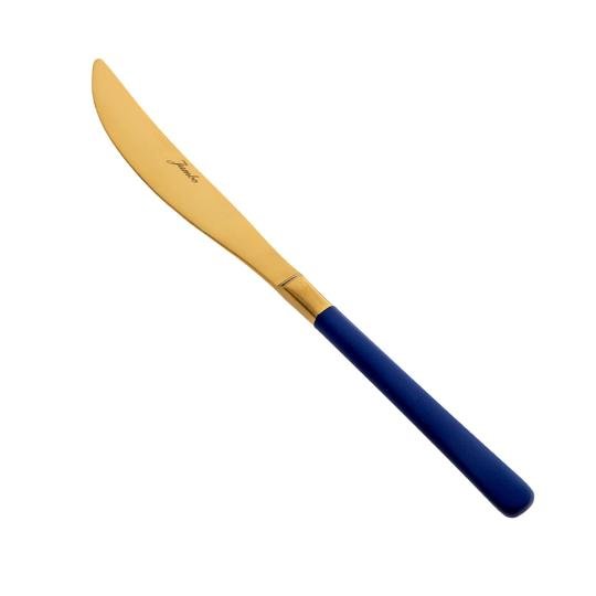  Jumbo Paint Blue Titanyum Gold 6 Kişilik 24 Parça Tatlı Çatal Kaşık Bıçak Takımı