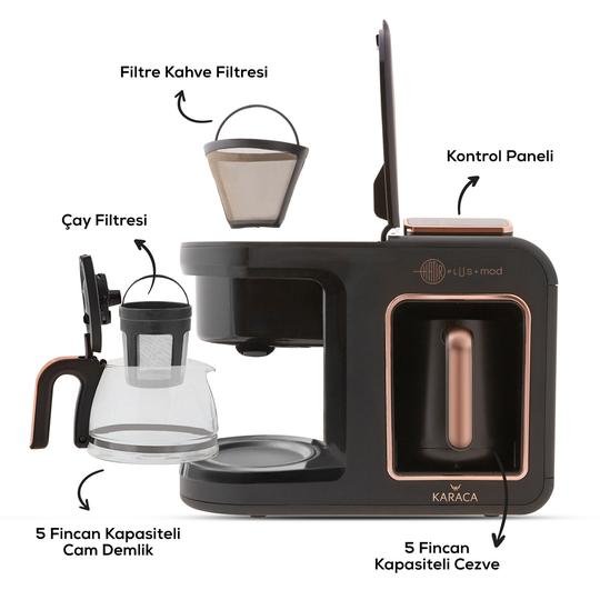  Karaca Hatır Plus Mod 5 İn 1 Kahve Makinesi Kırmızı