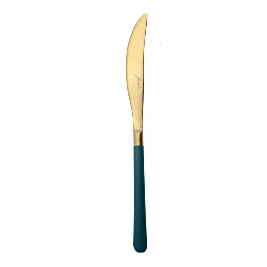  Jumbo Paint Mat Green Gold 6 Kişilik 24 Parça Tatlı Çatal Kaşık Bıçak Takımı