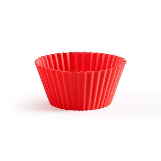 Lekue Muffin Cups 6'lı Kırmızı Silikon Muffin Kalıbı 7 cm