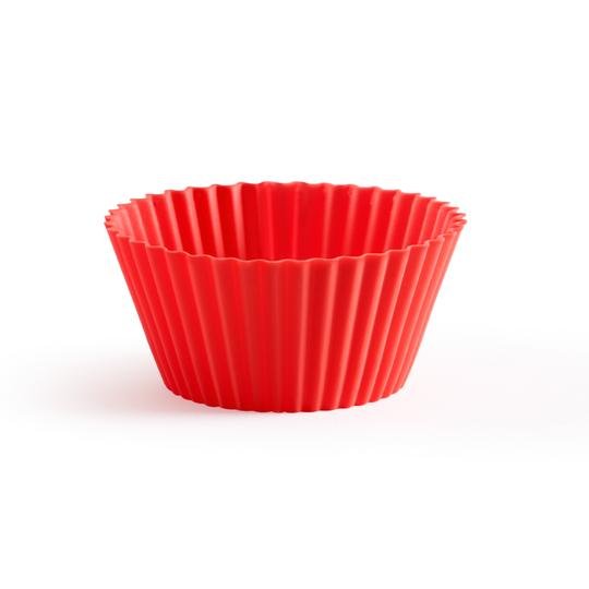 Lekue Muffin Cups 12'li Kırmızı Silikon Muffin Kalıbı 7 cm