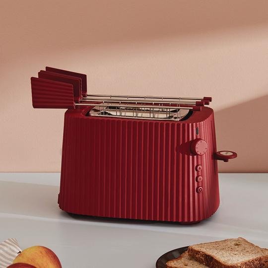  Alessi Plisse Kırmızı Ekmek Kızartma Makinası