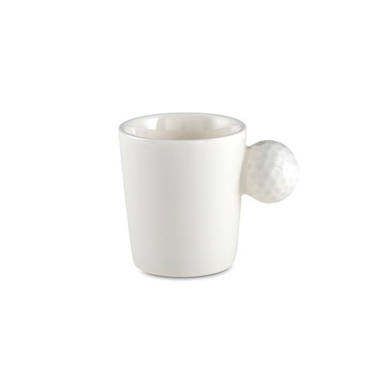 Jumbo Golfline Beyaz 2'li Tabaklı Kahve Fincan Takımı 90 ml